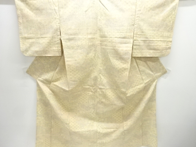 JAPANESE KIMONO / HITOE TOKAMACHI TSUMUGI / WOVEN EGASUMI & FLOWER
